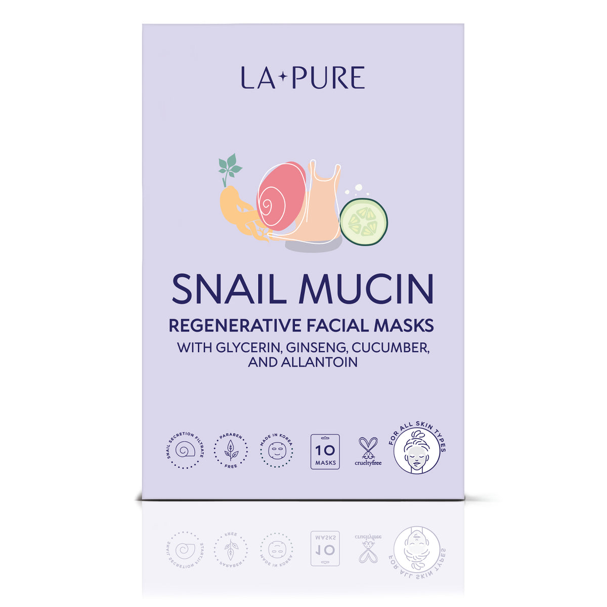 Snail Skin Regeneration Korean Facial Mask (Pack of 10)