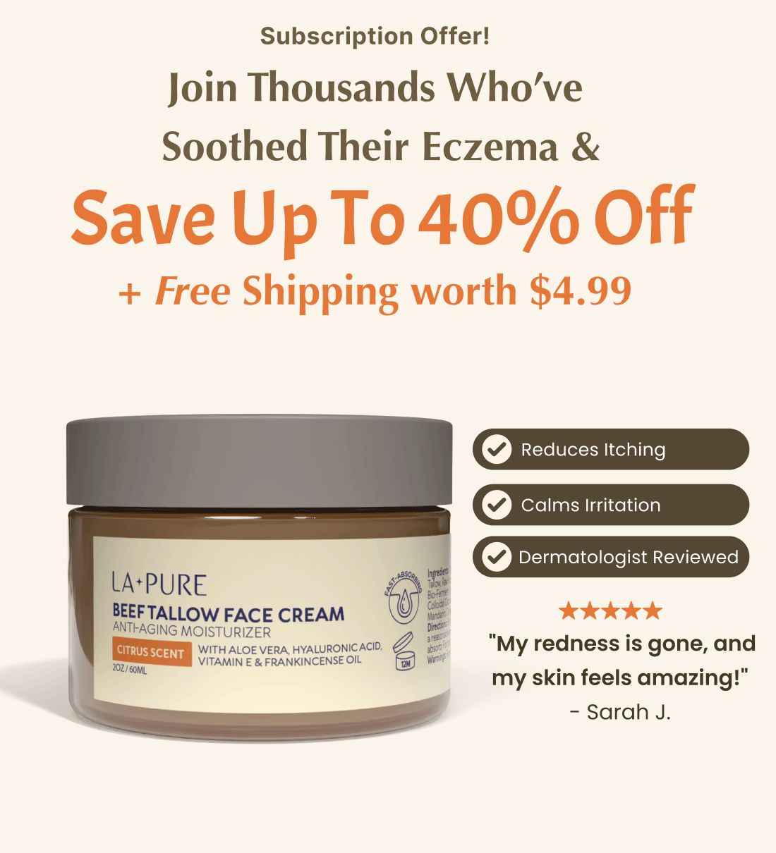 Beef Tallow Face Cream