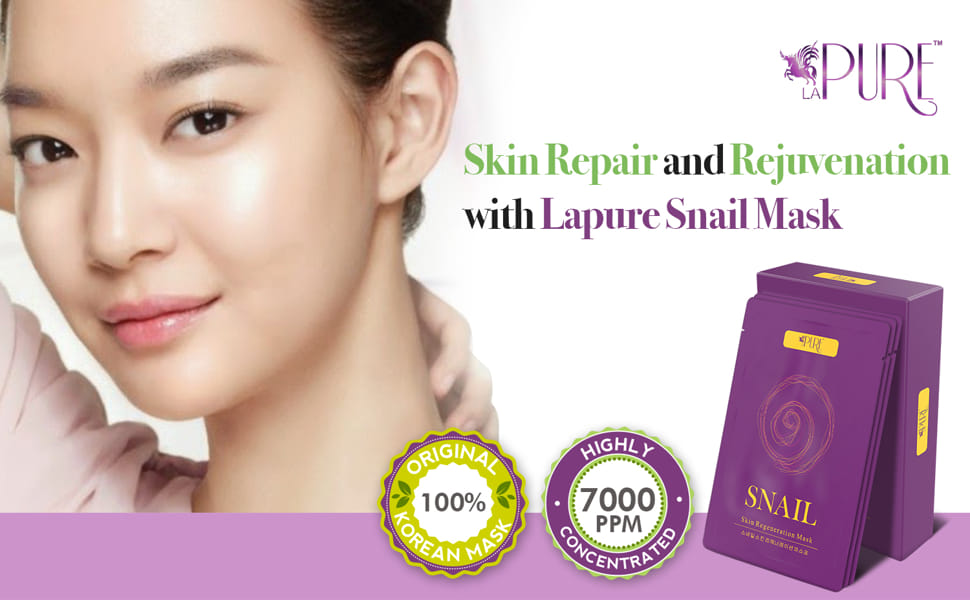 Snail Skin Regeneration Korean Facial Mask (Pack of 10)