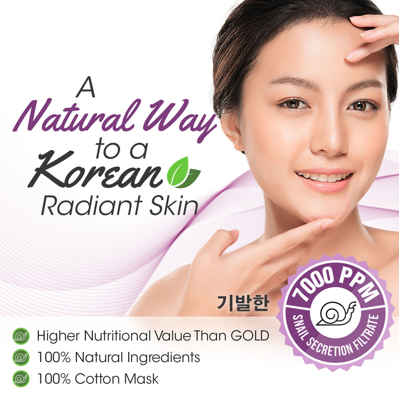 Snail Skin Regeneration Korean Facial Mask (Pack of 10)