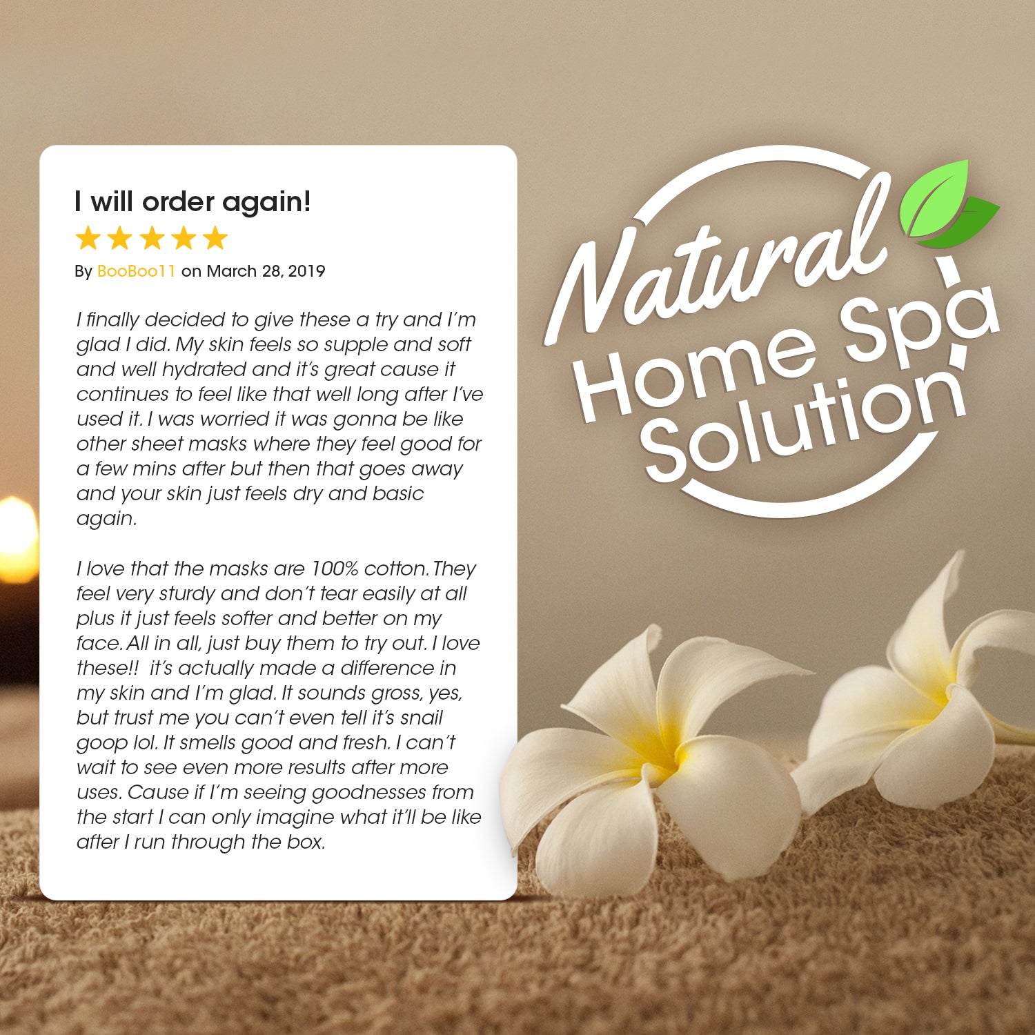 Natural home spa solution